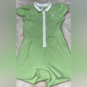 Janie & Jack 
Green Kids One Piece with White Trim